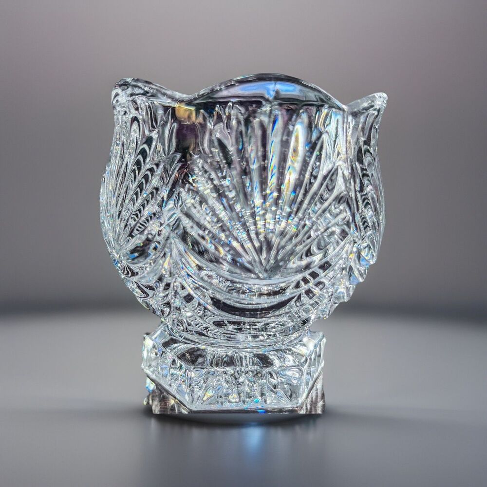 1960’s Crystal Clear Industries Carolyn Votive Candle Holder Tulip Shape Vintage